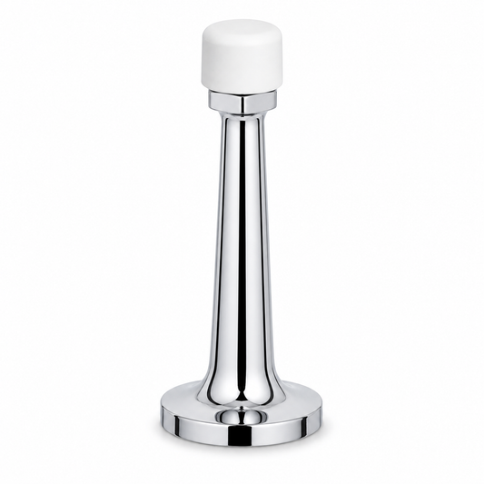 3″ Wall-Mount Door Stop – Solid Brass, Residential Grade, Polished Chrome (US26).