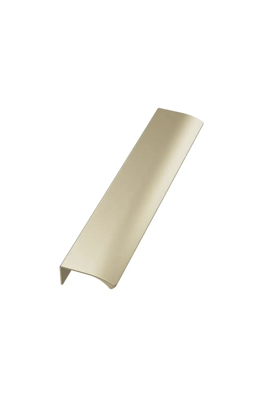 Brushed Gold Textured "Edge Straight" Tab Drawer Pulls.