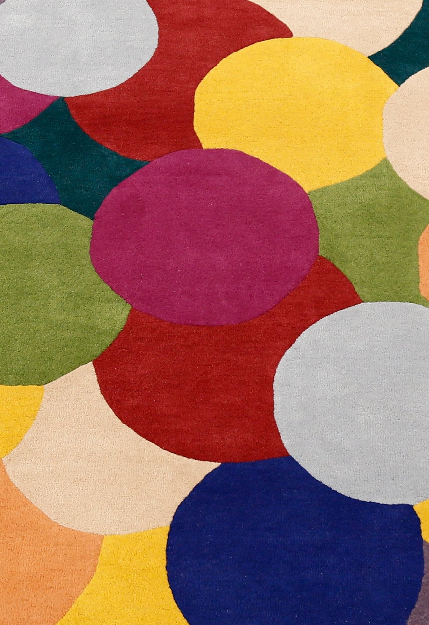 Bubbles Modern Style Multicolor Hand tufted Wool Area Rug