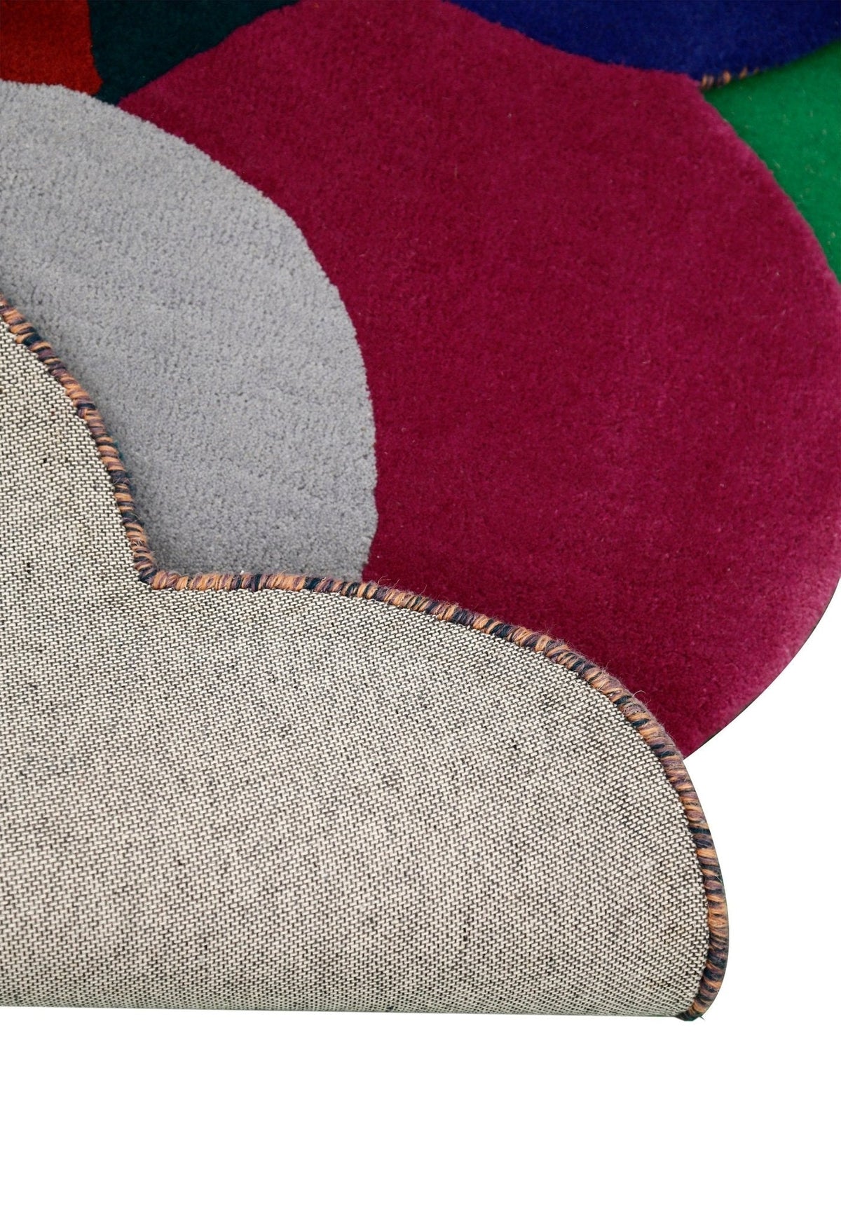 Bubbles Modern Style Multicolor Hand tufted Wool Area Rug.