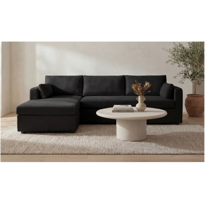 Burrow Sleeper Sectional With Storage Chaise Black Left