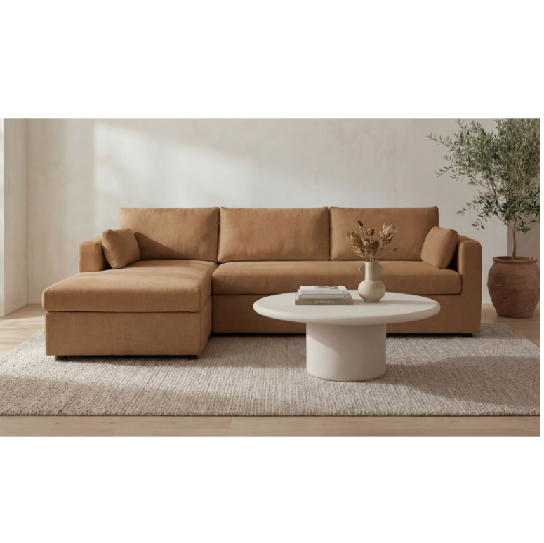 Burrow Sleeper Sectional With Storage Chaise Ginger Left