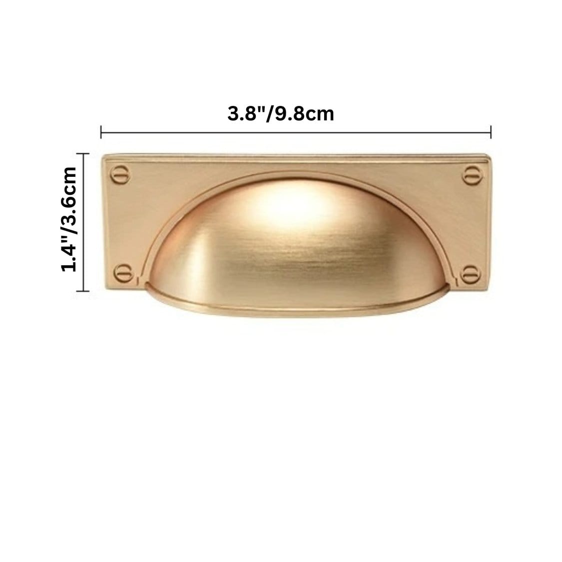 Residence Supply Drawer Pull: 3.8" x 1.4" / 9.8 x 3.6cm / Light Cadmea Knob & Pull Bar