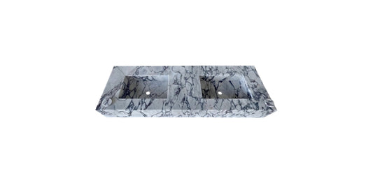 Calacatta Viola Marble Bathroom Double Sink Vanity (W)22" (L)67" (H)8".