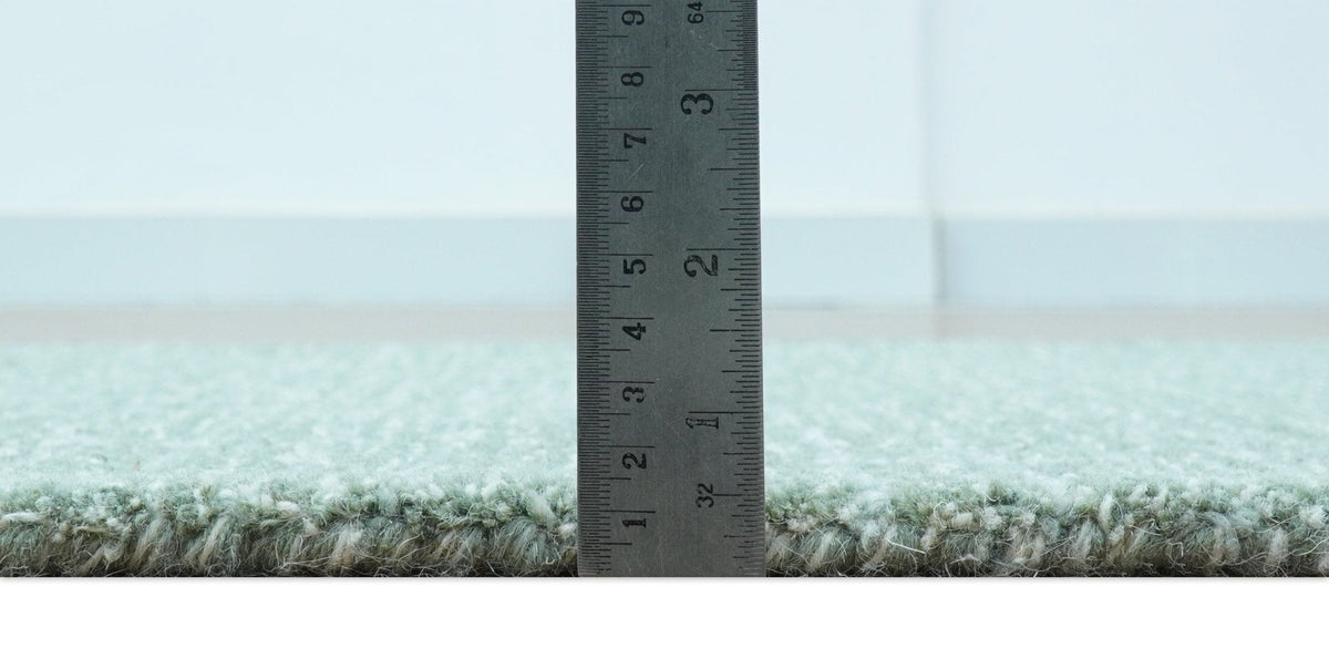 Cam Custom Made Modern Style Teal Hand Tufted Wool Rug.