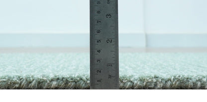 Cam Custom Made Modern Style Teal Hand Tufted Wool Rug.