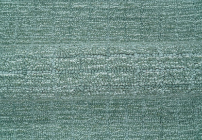 Cam Custom Made Modern Style Teal Hand Tufted Wool Rug.