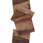 The Carpentry Shop Co., LLC Carpentry & Woodworking Bronze Metallic Epoxy and Walnut Coaster Set 2