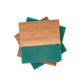The Carpentry Shop Co., LLC Carpentry & Woodworking Green Epoxy and Oak Coaster Set