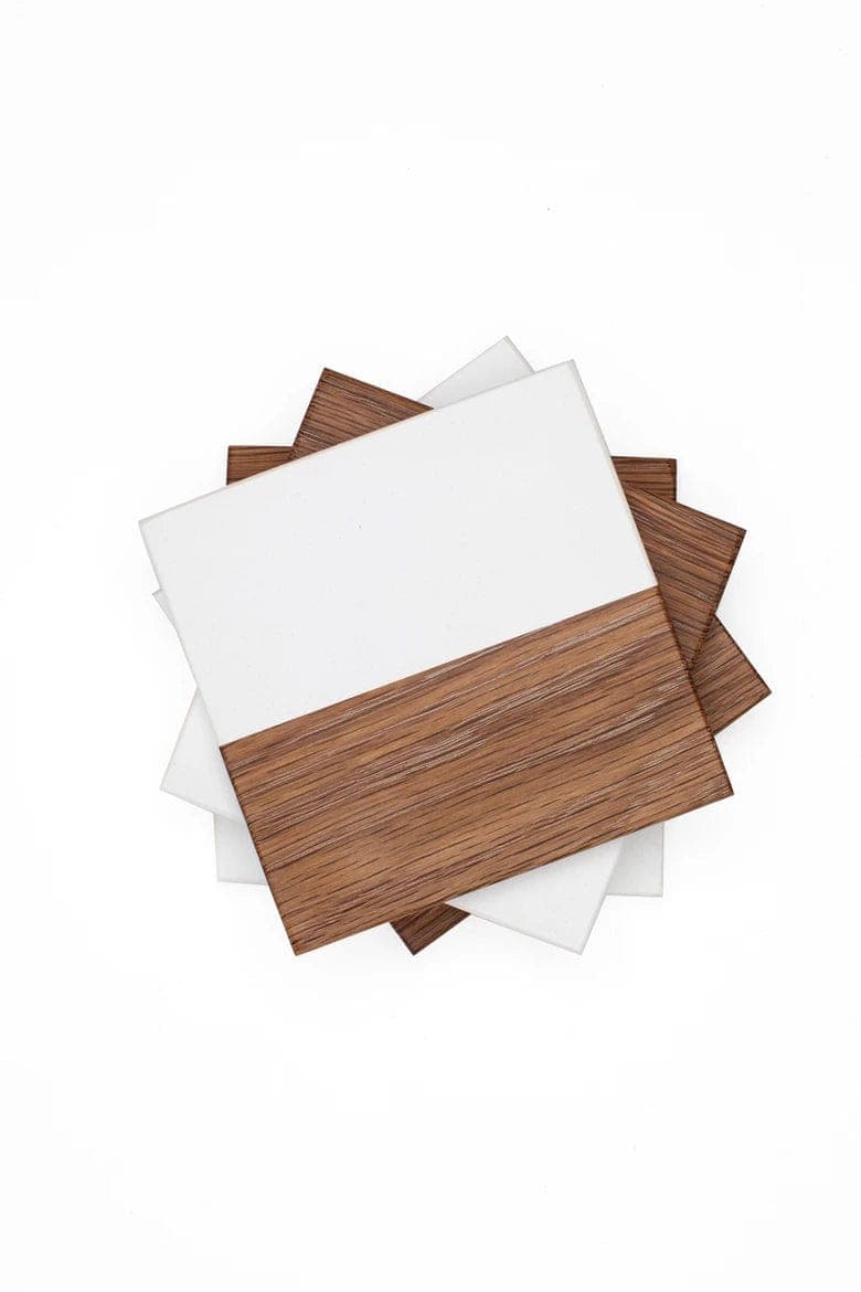 The Carpentry Shop Co., LLC Carpentry & Woodworking Maple and White Epoxy Coaster Set