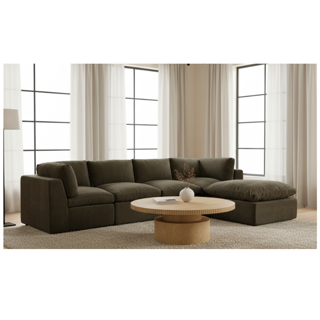 Cates Dream Modular Sectional Dark Green