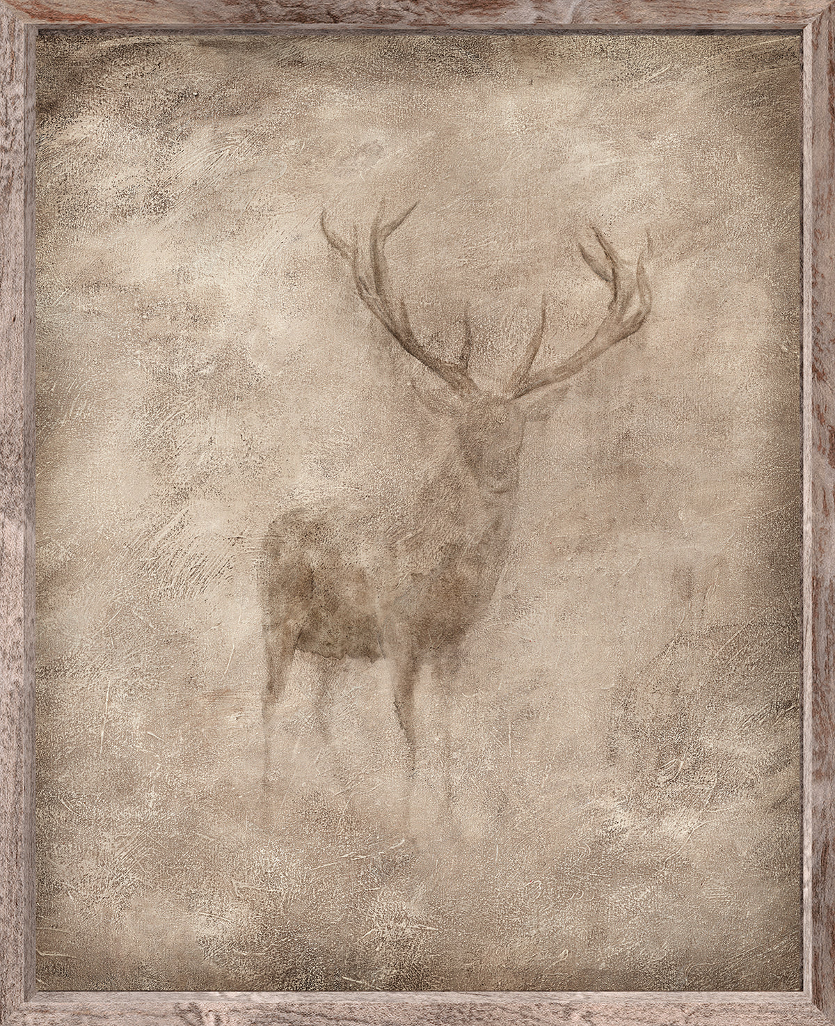 Animal Fresco, Stag framed canvas