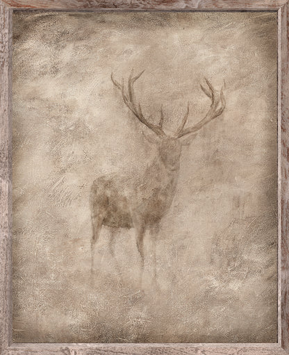Animal Fresco, Stag framed canvas