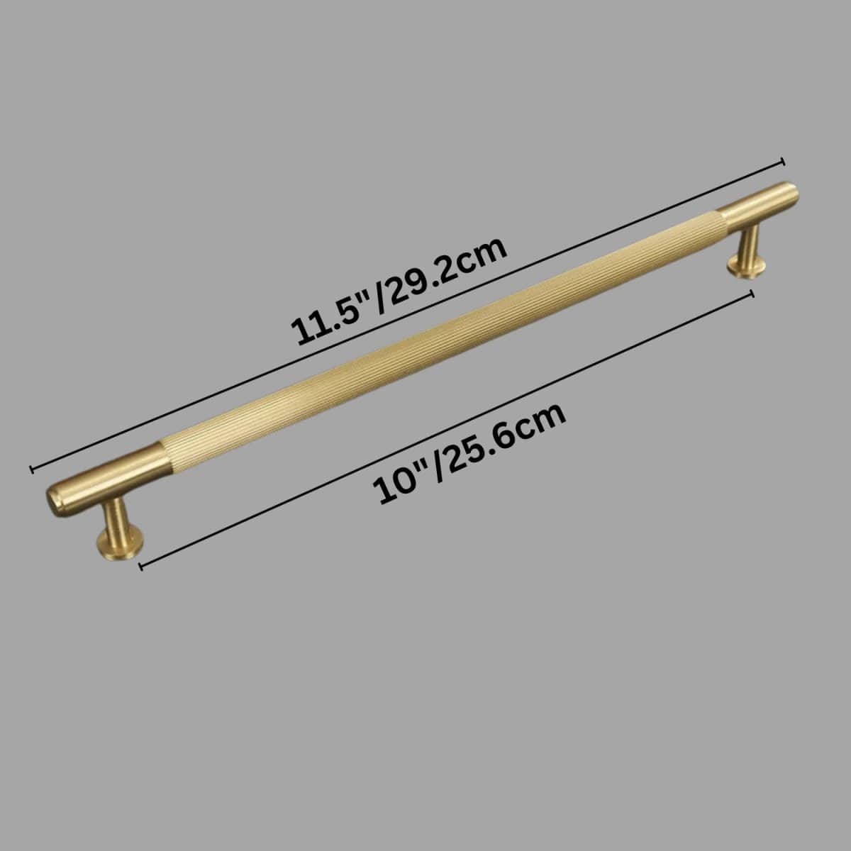 Residence Supply Hole to Hole: 10" / 25.6cm / Brass Cepo Knob & Pull Bar