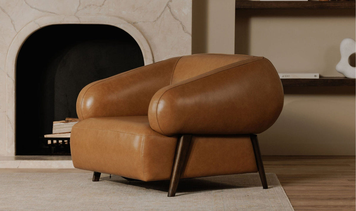 Moe's Home Collection Chair Devlin Lounge Chair Tan Leather Devlin Lounge Chair Tan Leather