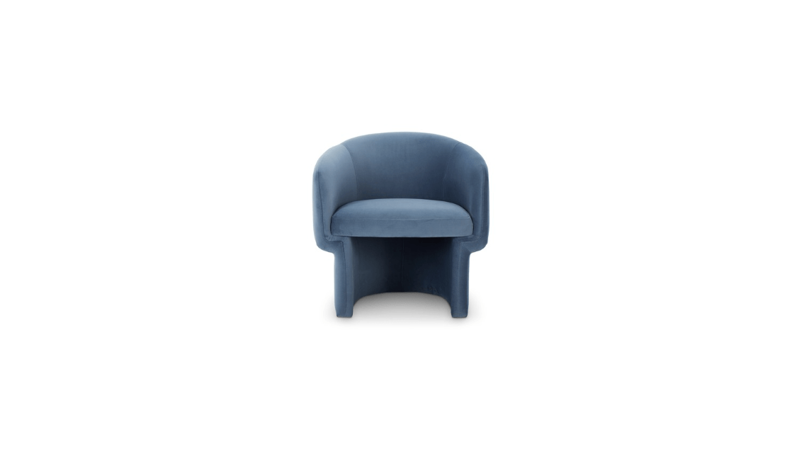 Moe's Home Collection Chair Franco Chair Dusted Blue Franco Chair Dusted Blue