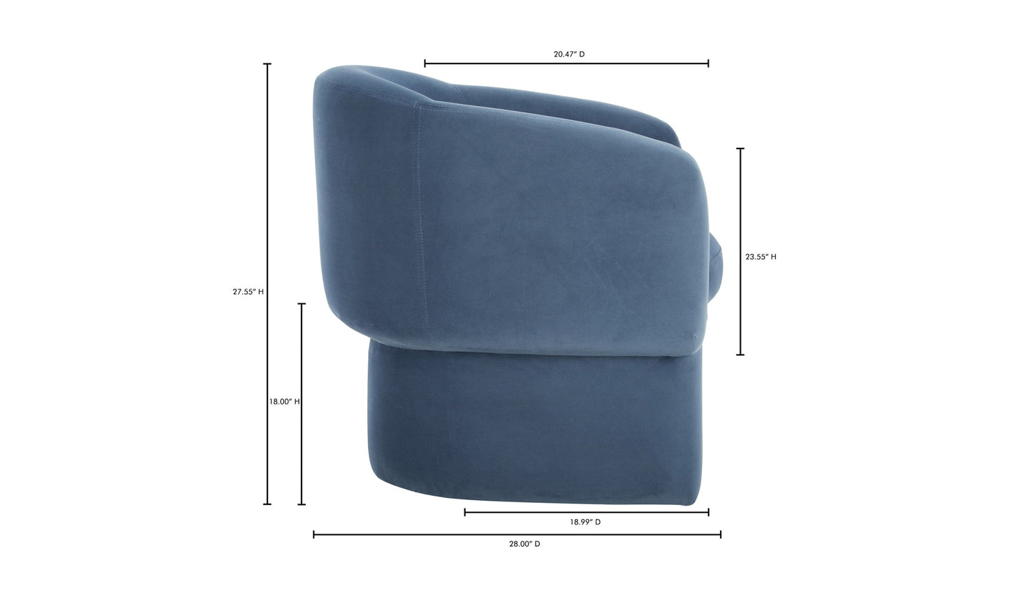 Moe's Home Collection Chair Franco Chair Dusted Blue Franco Chair Dusted Blue