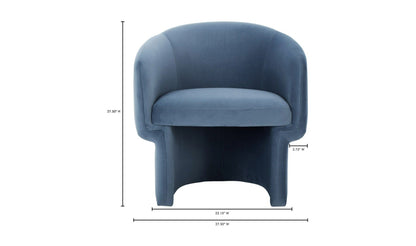 Moe's Home Collection Chair Franco Chair Dusted Blue Franco Chair Dusted Blue