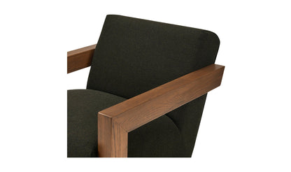 Moe's Home Collection Chair Garnet Lounge Chair Olive Wool Blend Garnet Lounge Chair Olive Wool Blend