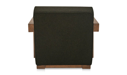 Moe's Home Collection Chair Garnet Lounge Chair Olive Wool Blend Garnet Lounge Chair Olive Wool Blend