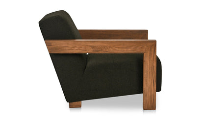Moe's Home Collection Chair Garnet Lounge Chair Olive Wool Blend Garnet Lounge Chair Olive Wool Blend