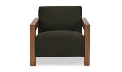 Moe's Home Collection Chair Garnet Lounge Chair Olive Wool Blend Garnet Lounge Chair Olive Wool Blend