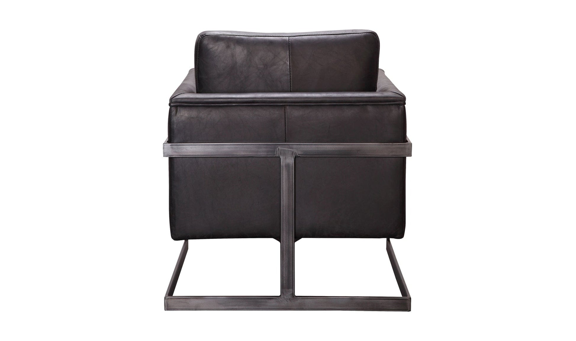 Moe's Home Collection Chair LUXLEY CLUB CHAIR ONYX BLACK LEATHER LUXLEY CLUB CHAIR ONYX BLACK LEATHER
