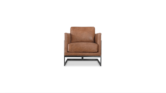 Moe's Home Collection Chair LUXLEY CLUB CHAIR OPEN ROAD BROWN LEATHER LUXLEY CLUB CHAIR OPEN ROAD BROWN LEATHER