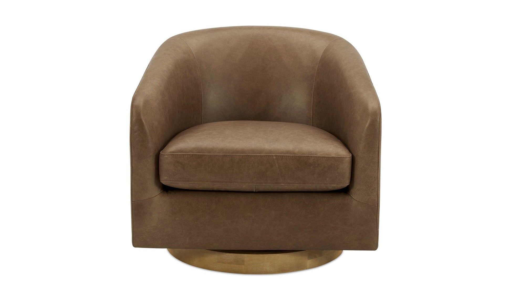 Moe's Home Collection Chair Oscy Leather Swivel Chair Tan Oscy Leather Swivel Chair Tan