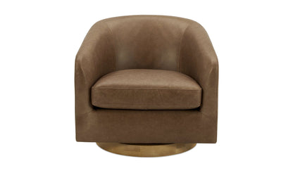 Moe's Home Collection Chair Oscy Leather Swivel Chair Tan Oscy Leather Swivel Chair Tan
