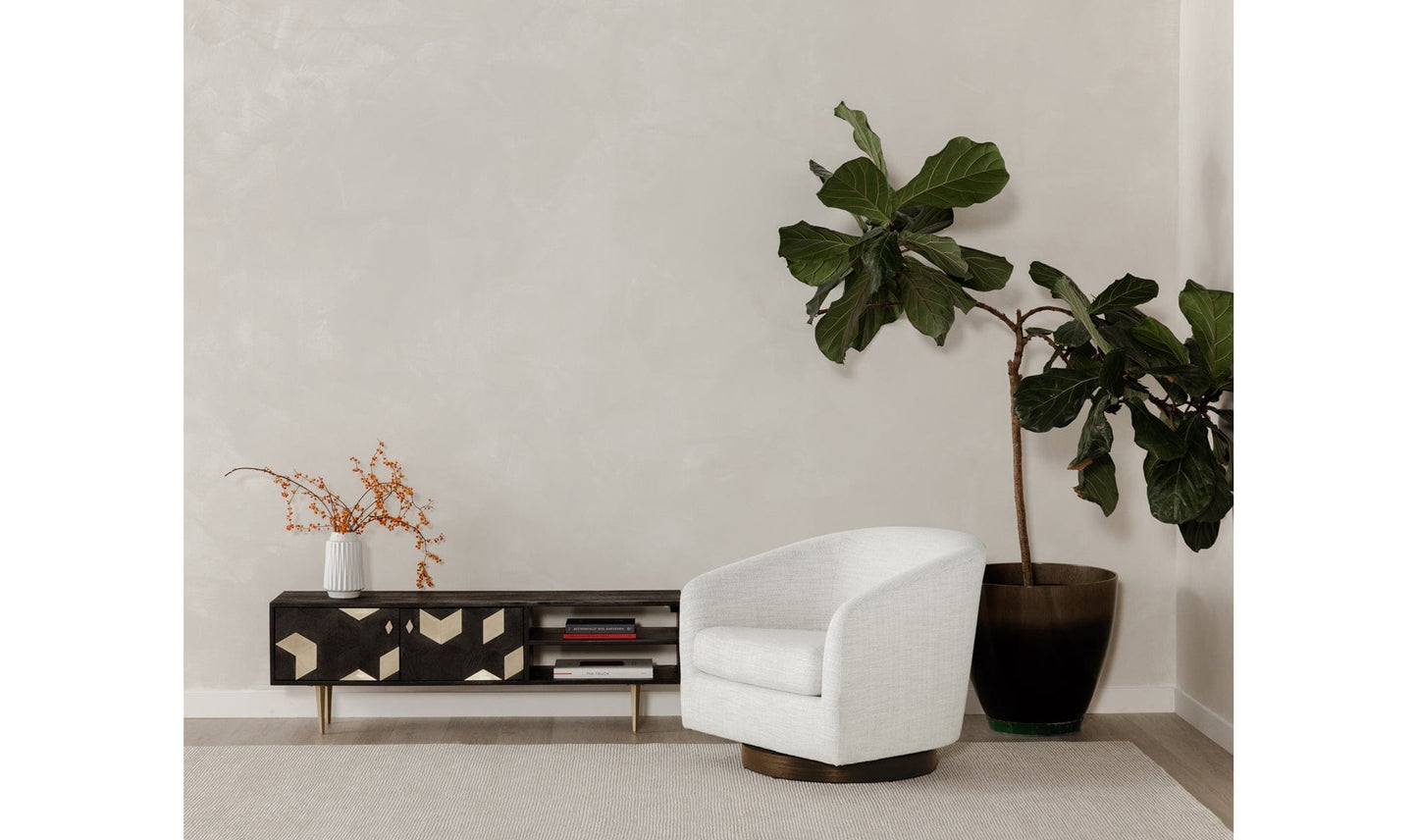 Moe's Home Collection Chair Oscy Swivel Chair Splashed White Oscy Swivel Chair Splashed White