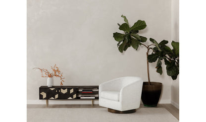 Moe's Home Collection Chair Oscy Swivel Chair Splashed White Oscy Swivel Chair Splashed White