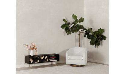 Moe's Home Collection Chair Oscy Swivel Chair Splashed White Oscy Swivel Chair Splashed White