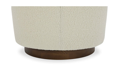 Moe's Home Collection Chair Oscy Swivel Chair Vegan Shearling White Oscy Swivel Chair Vegan Shearling White