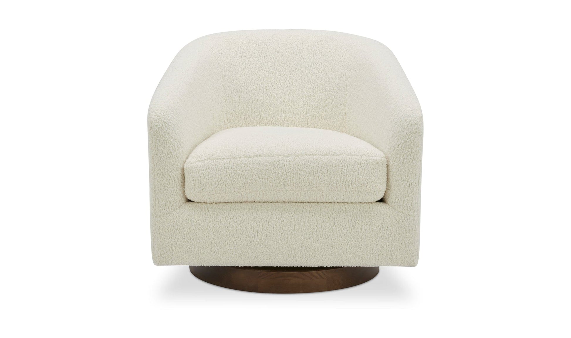 Moe's Home Collection Chair Oscy Swivel Chair Vegan Shearling White Oscy Swivel Chair Vegan Shearling White