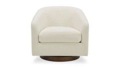 Moe's Home Collection Chair Oscy Swivel Chair Vegan Shearling White Oscy Swivel Chair Vegan Shearling White