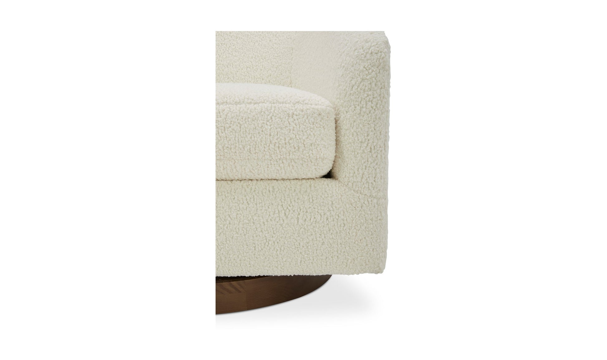 Moe's Home Collection Chair Oscy Swivel Chair Vegan Shearling White Oscy Swivel Chair Vegan Shearling White