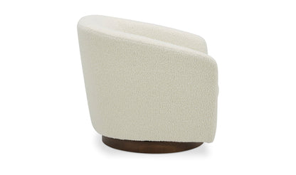 Moe's Home Collection Chair Oscy Swivel Chair Vegan Shearling White Oscy Swivel Chair Vegan Shearling White
