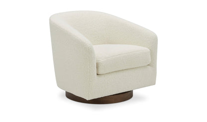 Moe's Home Collection Chair Oscy Swivel Chair Vegan Shearling White Oscy Swivel Chair Vegan Shearling White