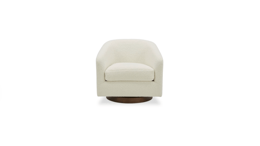 Moe's Home Collection Chair Oscy Swivel Chair Vegan Shearling White Oscy Swivel Chair Vegan Shearling White
