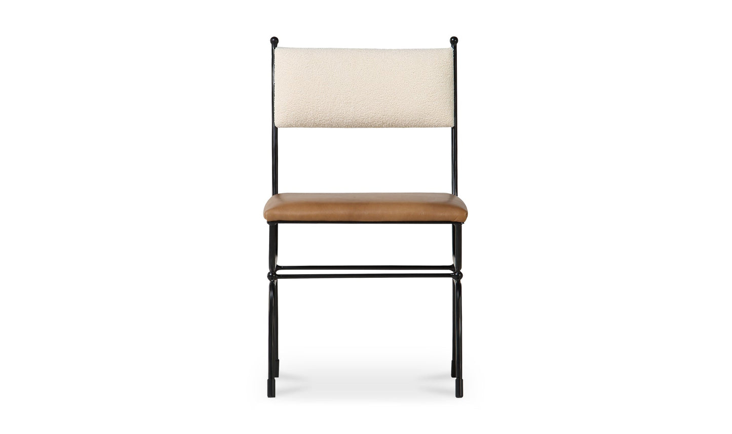 Moe's Home Collection Chair Posta Dining Chair Brown Leather Posta Dining Chair Brown Leather