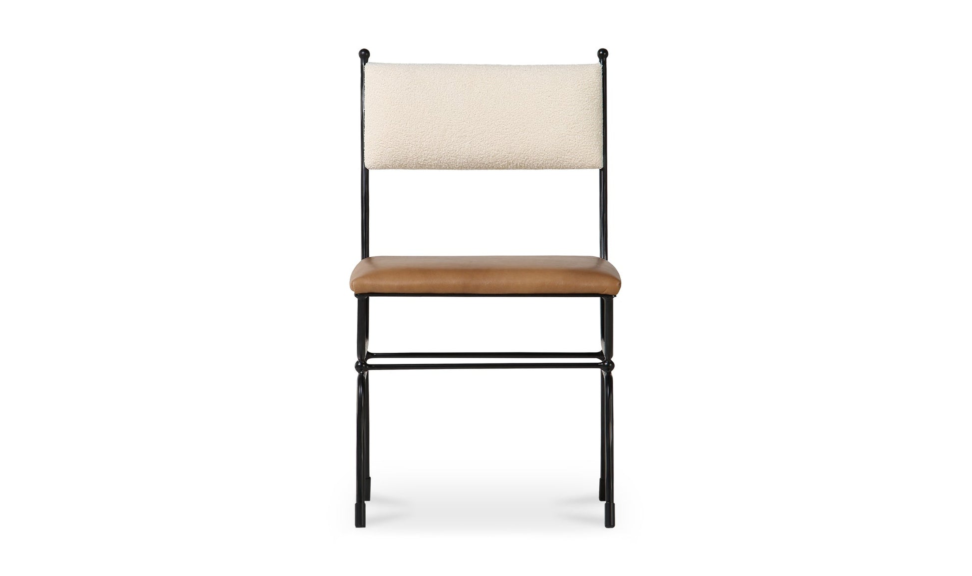 Moe's Home Collection Chair Posta Dining Chair Brown Leather Posta Dining Chair Brown Leather