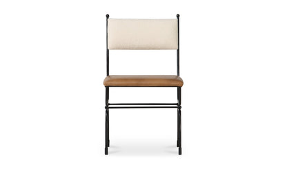 Moe's Home Collection Chair Posta Dining Chair Brown Leather Posta Dining Chair Brown Leather
