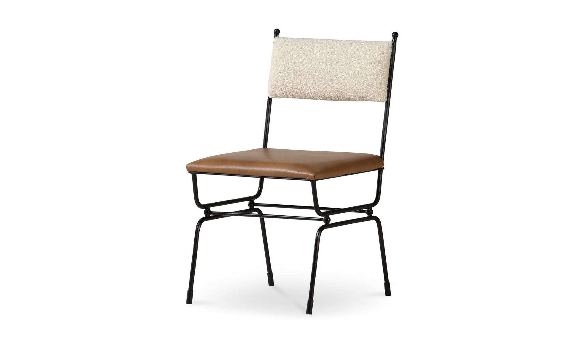 Moe's Home Collection Chair Posta Dining Chair Brown Leather Posta Dining Chair Brown Leather