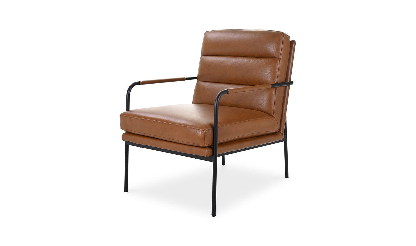Moe's Home Collection Chair VERLAINE CHAIR CHESTNUT BROWN VERLAINE CHAIR CHESTNUT BROWN