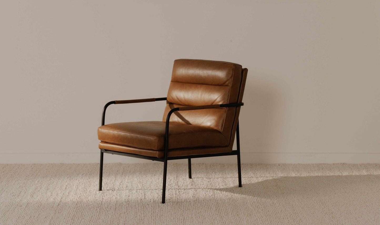 Moe's Home Collection Chair VERLAINE CHAIR CHESTNUT BROWN VERLAINE CHAIR CHESTNUT BROWN