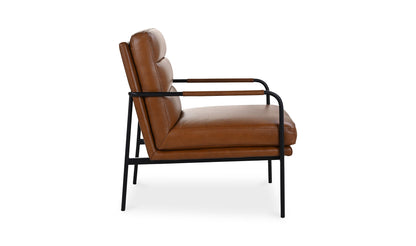 Moe's Home Collection Chair VERLAINE CHAIR CHESTNUT BROWN VERLAINE CHAIR CHESTNUT BROWN