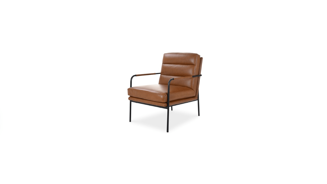 Moe's Home Collection Chair VERLAINE CHAIR CHESTNUT BROWN VERLAINE CHAIR CHESTNUT BROWN