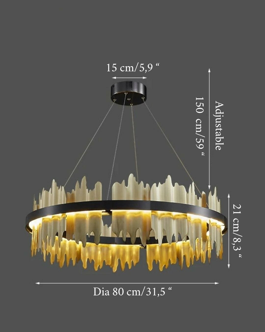Mirodemi chandelier MIRODEMI® Modern Creative Circular Chandelier for Living Room, Dining Room