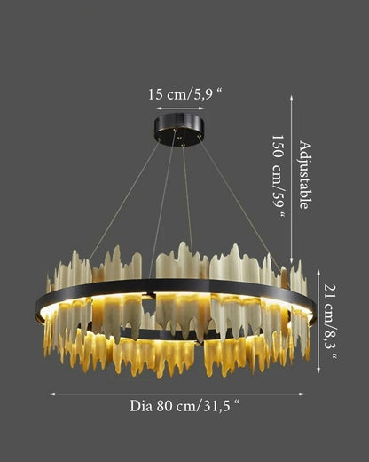 Mirodemi chandelier MIRODEMI® Modern Creative Circular Chandelier for Living Room, Dining Room